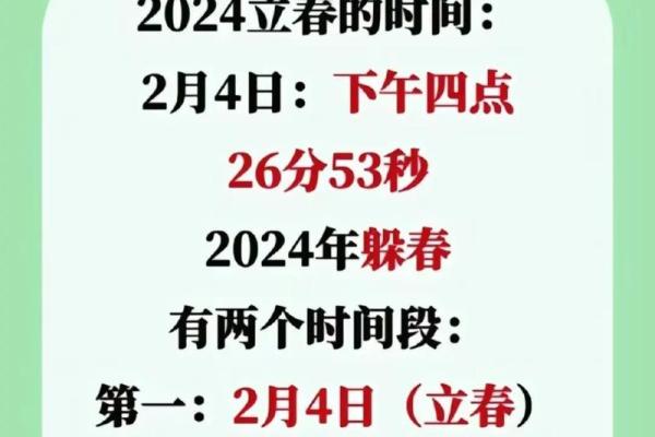 2024年躲春的具体时辰和生肖 2024年躲春的具体时辰和生肖