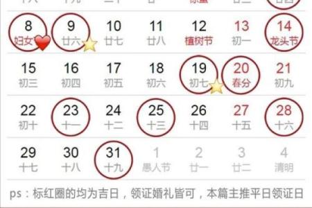 2021 4月领证吉日