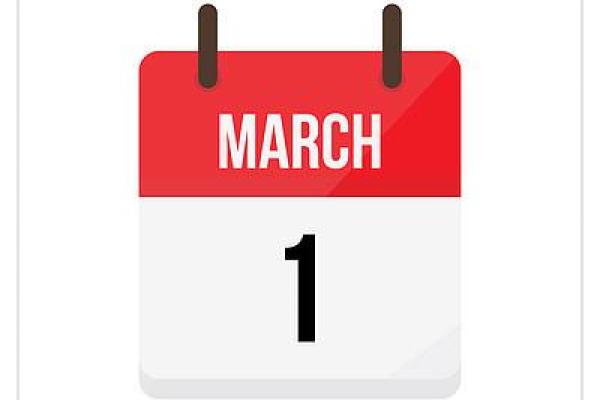 三月份日历表图片