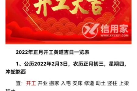 2022年最准老黄历装修开工吉日