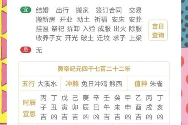 2025年农历黄道吉日表