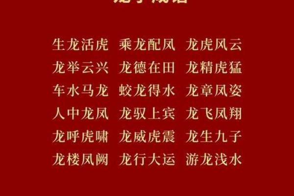带龙字的四字祝福语